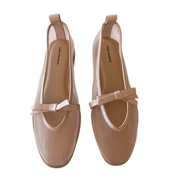 Free People Pink Mesh Mania Bow Flat NEW Size 8 - Picture 4 of 9